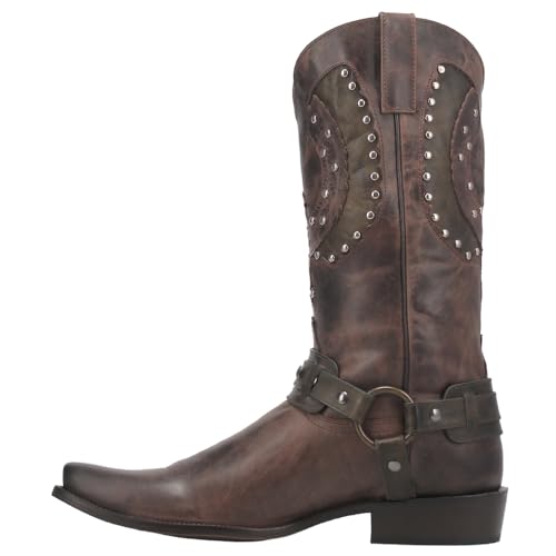 Image of Dingo Mens War Eagle Studded Square Toe Pull On Casual Boots Mid Calf