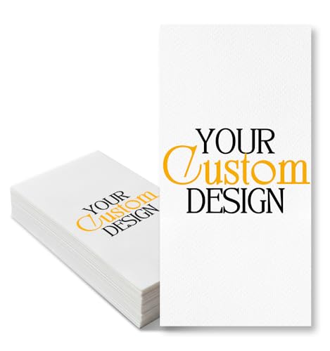 Disposable Hand Towels for Bathroom – Elegant Paper Guest Napkins & Bathroom Hand Towels – Dinner Napkins Disposable for Parties, Weddings & Guest Bathrooms (25, 50, 100 Pack) by Queen of Cards