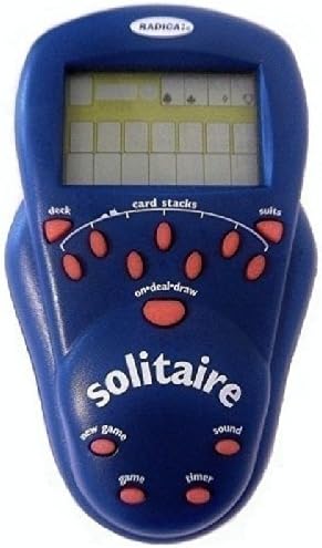 Radica Pocket Solitaire - Electronic Handheld Game - Classic Card Game - Blue - Pocket Size Handheld