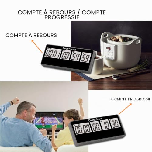 NInE-ROnG Compte à Rebours Retraite Vacances, 9999 Jours LCD, Noir – vue 2