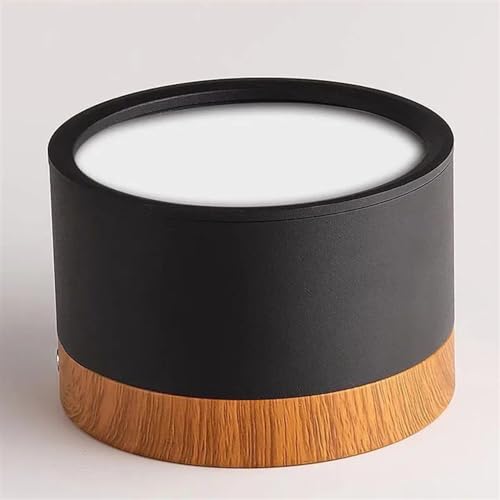 Foco de luz de techo LED empotrado de madera para iluminar tu salon de lectura nordico