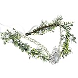 MOSTORY Woodland Flower Fairy Crown - Celtic Floral Headpiece Forest Viking Circlet Elf Crown for Women Renaissance Masquerade Cosplay Medieval Wedding Halloween Fantasy Photography Outfit