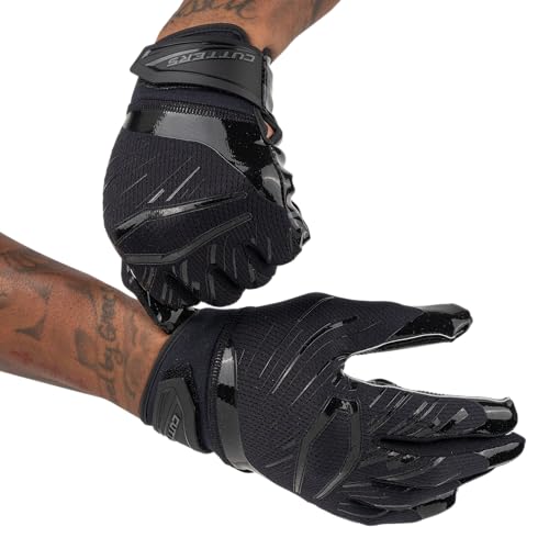 image for Cutters Football Gloves - Game Day Football Receiver Gloves with High 