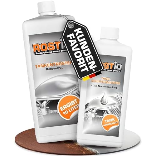 Rostio Tankentroster 1 Liter Plus Tank - Schutzemulsion Tankversiegelung Set Tankentrostung