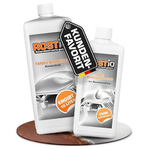 Rostio Tankentroster 1 Liter Plus Tank - Schutzemulsion Tankversiegelung Set Tankentrostung