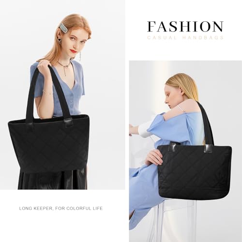 Sac Cabas Matelassé Femme avec Compartiment Ordinateur Idéal Travail