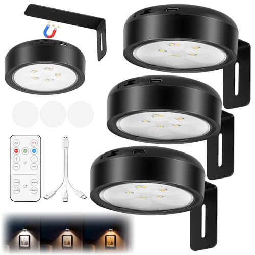 Starvortex Bild Beleuchtung Wand Kabellos Wiederaufladbar, Schwarze LED...