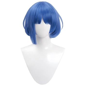 Cosply Wig Blue 32cm 12inch Blue straight cosplay wig for female