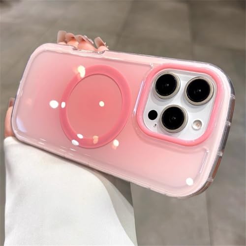 Coque iPhone 13 Pro aimantée rose bonbon induction antichoc
