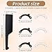 SULIKJHUI 6 Pairs Nose Shaper, Invisible Nose Slimmer Clips, Comfortable No-Pain Noses Up Inserts for Temporary Rhinoplasty Shaping, Reusable Straightening Beauty Kit for Women & Men (Black & Clear)