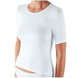 weiche Satinabschlüsse Nina von C. Damen Shirt Halbarm, Motion, Gr.-38,Weiß