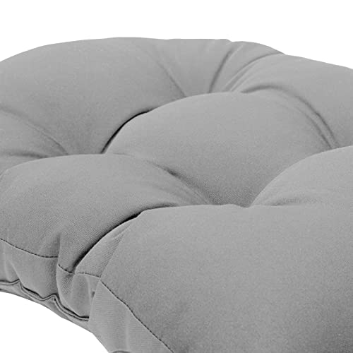 Qilloway Indoor/Outdoor High Back Chair Cushion For Adirondack,Spring/Summer Seasonal All Weather Replacement Rocking Chair Cushions. (Grey) #TOP2