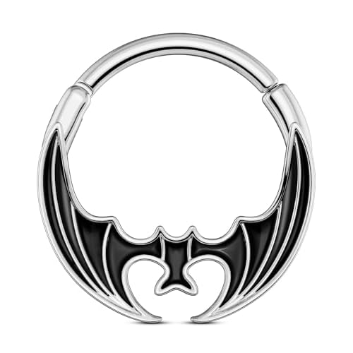 OUFER Bat Segment Ring 16G 10MM Gothic Septum Hoop