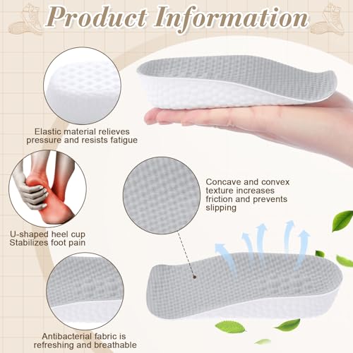 3 Pares de Plantillas Ortopédicas para Aumentar Altura 1 Pulgada miniatura 3