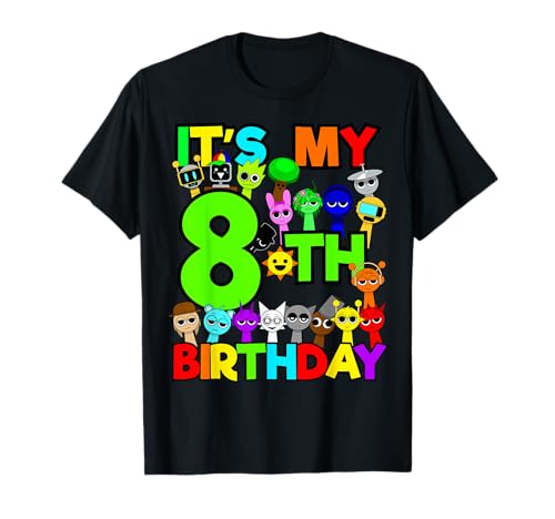 Birthday Sprunki Party Decorations 8 Year Old Girls Boys T-Shirt