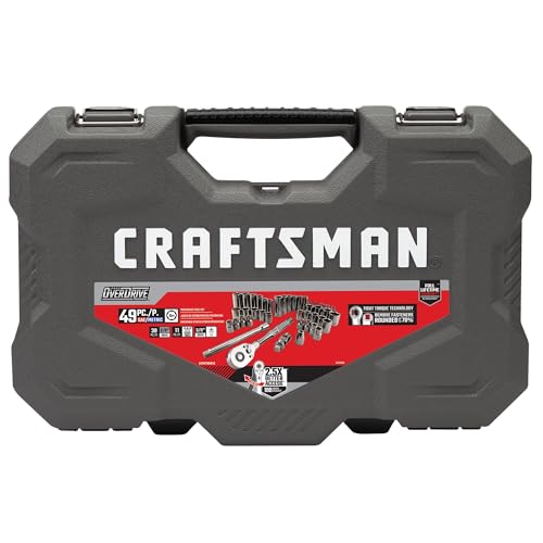CRAFTSMAN OVERDRIVE 49-Piece Gunmetal Chrome Mechanics Tool Set, Standard SAE/Metric Socket Set, with Hard Case (CMMT99049L) - image 4