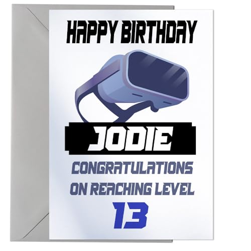 PERSONALISED Gaming Gamer VR Headset Birthday Card - Any Name & Age