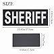 Sheriff Patches Reflektierende Mit Klettverschluss Haken Und Schlaufe Rückseite Abnehmbarer Emblem Für Polizeiweste Jacke Rücke Kampfschild Taschen Rucksäcke (1 Klein + 1 Groß)