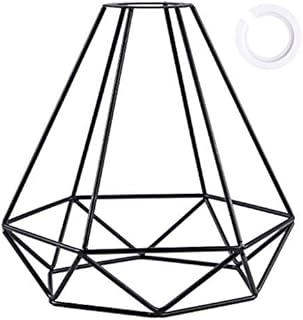 Skelang Lampshade Ceiling, Metal Lamp Shades, Wire Light Shade Black, for Kitchen, Dinning Room, Bedroom, Hallway