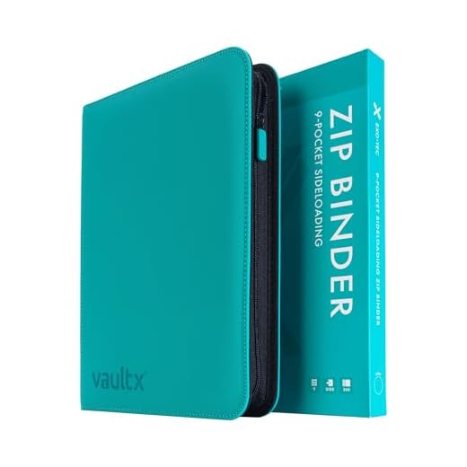 Vault X Premium Exo-Tec® Zip Binder - 9 Pocket Trading Card Album Folder - 360 Side Loading Pocket Binder for TCG