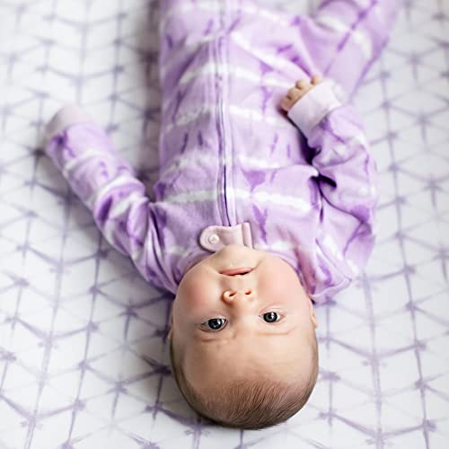 Image of Burt's Bees Baby unisex-baby Sleep & Play, Organic One-piece Romper-jumpsuit Pj, Zip Front Footed Pajama