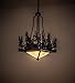 Meyda Tiffany 200519 Leaf, Flower, Fruit Four Light Inverted Pendant from Pine Lake Collection in Copper Vein Finish, 20.00 inches