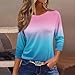 3/4 Sleeve Women Tops 2025 Spring Crewneck Print Shirt Casual Lightweight Loose Tunic Shirts Three Quarter Length Tshirt