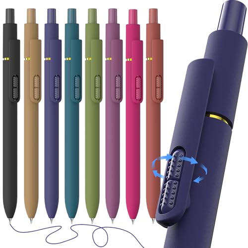 Hiacry 8 Pack Blue Ink Gel Pens，Quick-Dry 0.7mm Fine Point ...