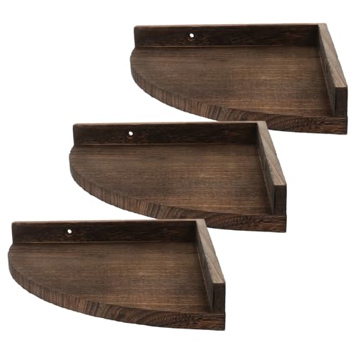 Soporte decorativo rústico y estante triangular de madera para optimización de espacio 2