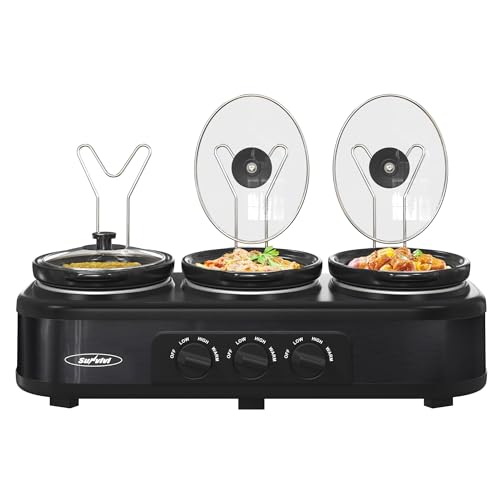 SUNVIVIPRO Triple Slow Cooker