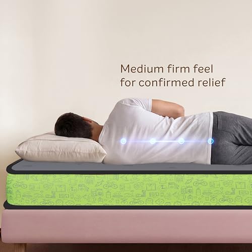Image of Sleepwell Ortho Nirvana Mattress | Double Size 75x48x5 Inch | Medium Firm Acuprofile Support | Resitec Foam with VPF | Knitted Fabric | Neem Fresche Anti-Microbial | 5 Yr Warranty