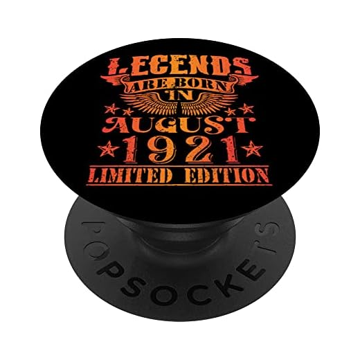 Cumpleaños Agosto 1921 Edición Limitada Regalo Legend PopSockets PopGrip Intercambiable