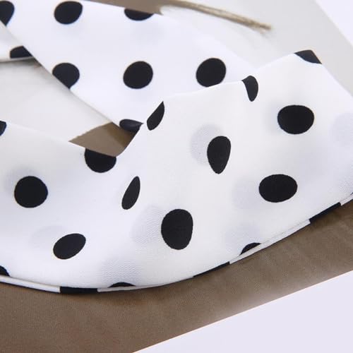 Tong Gu Women Chiffon Polka Dot Waist Belt Sash Ribbon Scarf Tie Waistband3