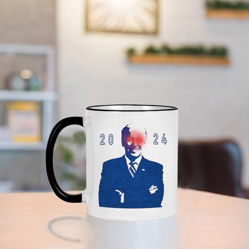 WENSSY Dark Brandon 2024 Mug, Biden for President Mug, Gifts for Biden Campaign, Funny Biden Mug, Biden 2024 Mug, Biden for President of The United States 11 Ounce Black Handle