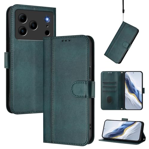 [PU���U�[+�P�[�X�n�Ή��@�� for Doogee Note 56 (Pro) / Note 56 Plus �t���b�v�X�^���h�J�[�h�X���b�g�E�H���b�g �������[�h Green