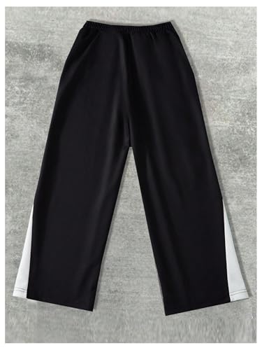 SHENHE Boy's Y2K Pants Cross Print Elastic Waist Drawstring Wide Leg Pocket Athletic Sweatpants2