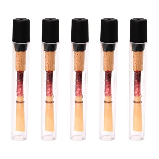 BQLZR Bamboo Oboe Reeds German Style Handmade Oboe Soft Woodwind Instruments Accessories Multicolor Pack of 5