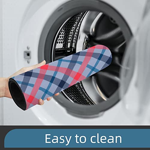 Lorvies Plaid Tartan Pattern Indoor Door Mat, Non-Slip Absorbent Doormat Inside Floor Mats Area Rug For Entryway, Machine Washable Entrance Rug Outdoor 20X47 #TOP6