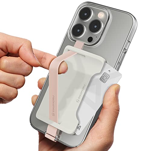 Sinjimoru All-In-One Phone Wallet With Finger Strap, Phone Grip For Iphone Samsung Galaxy And Android Cell Phones - Id Credit Card Wallet Sleeve For Phone Cases. Sinji Loop Wallet Ivory 230 #TOP24