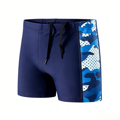 Image of LXEASYGO Boys Swimming Shorts with Liner Quick-Dry Swim Trunks for Kids 3-14 Years Boys Swimwear (UK, Age, 13 Years, 14 Years, Regular, Blue)