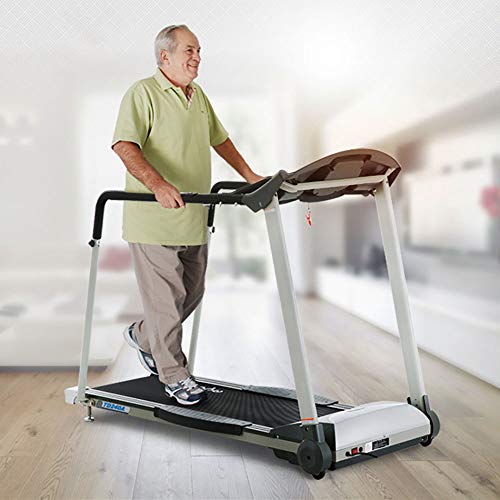 Image of Electric Motorised Folding Treadmill, Multi-Functional Silent Walker with LCD Screen and Safety Belt, Maximum Load 220 Lbs for Elderly /Men /Women