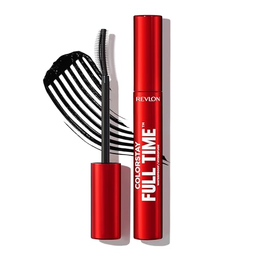 Revlon ColorStay Full Time Mascara, Volumizing Eye Makeup, 24 Hour Wear, Smudge-Proof, Non-Clumping and Flake-Free Formula, 411 Blackest Black, Waterproof