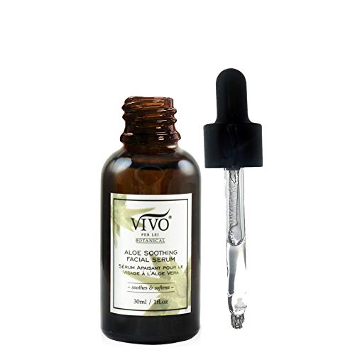 Vivo Per Lei Aloe Vera Facial Serum - Anti Aging Serum for Face - Soothing Face Serum with Aloe Vera, Purslane and Amino Acids - Moisturizing Face Serum to Improve Skin - 30 Ml. / 1 Fl. Oz.