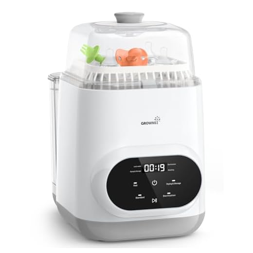 Grownsy EaseClean Bottle Washer Pro | All-in-One Bottle Washer and Sterilizer and Dryer | Baby Bottle Washer for Bottles, Pump Parts & Baby Essentials | Replaces Hand Washing