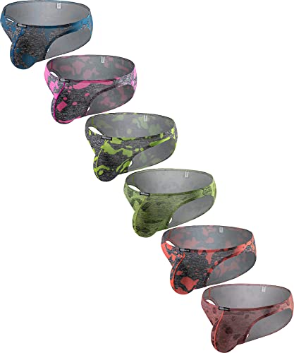 Men's Camouflage Stretch Support Briefs Breathable Pouch Underwear