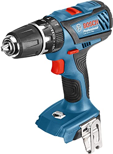 Bosch Professional Gsb 18-2-Li Plus Professional, Trapano Avvitatore con Percussione, Tensione Batteria 18 V, Impostazione della Coppia 20 +1 (18 V 21), Blu, 1/2 pollice