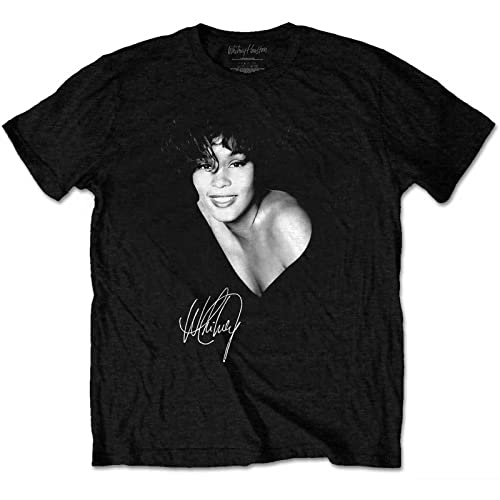 Image of Whitney Houston T Shirt Black and White Photo Official Unisex Black M