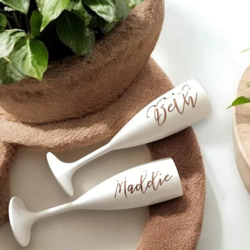 Copas de vino personalizadas para damas de honor y detalles de boda inolvidables 4