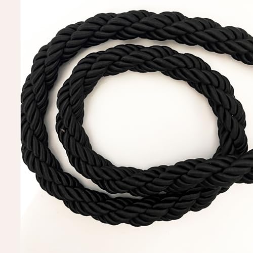 Vixzoid Absperrkordel Schwarz 1,5M Absperrband Handlaufseil Absperrseil mit Haken für Personen Personenleitsystem
