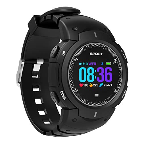 Art und Weise Bluetooth-Puls-Monitor, Smart-wasserdicht Sportuhr mit 1-Zoll-3D-Curved-Farbbildschirm Multi-Sport-Modus Pedometer Fitness